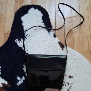 VINTAGE PATENT LEATHER BOX PURSE